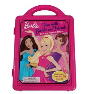 Barbie Playset Magnetic Dolls Accessories Book Scene Cards Travel Kit AS IS